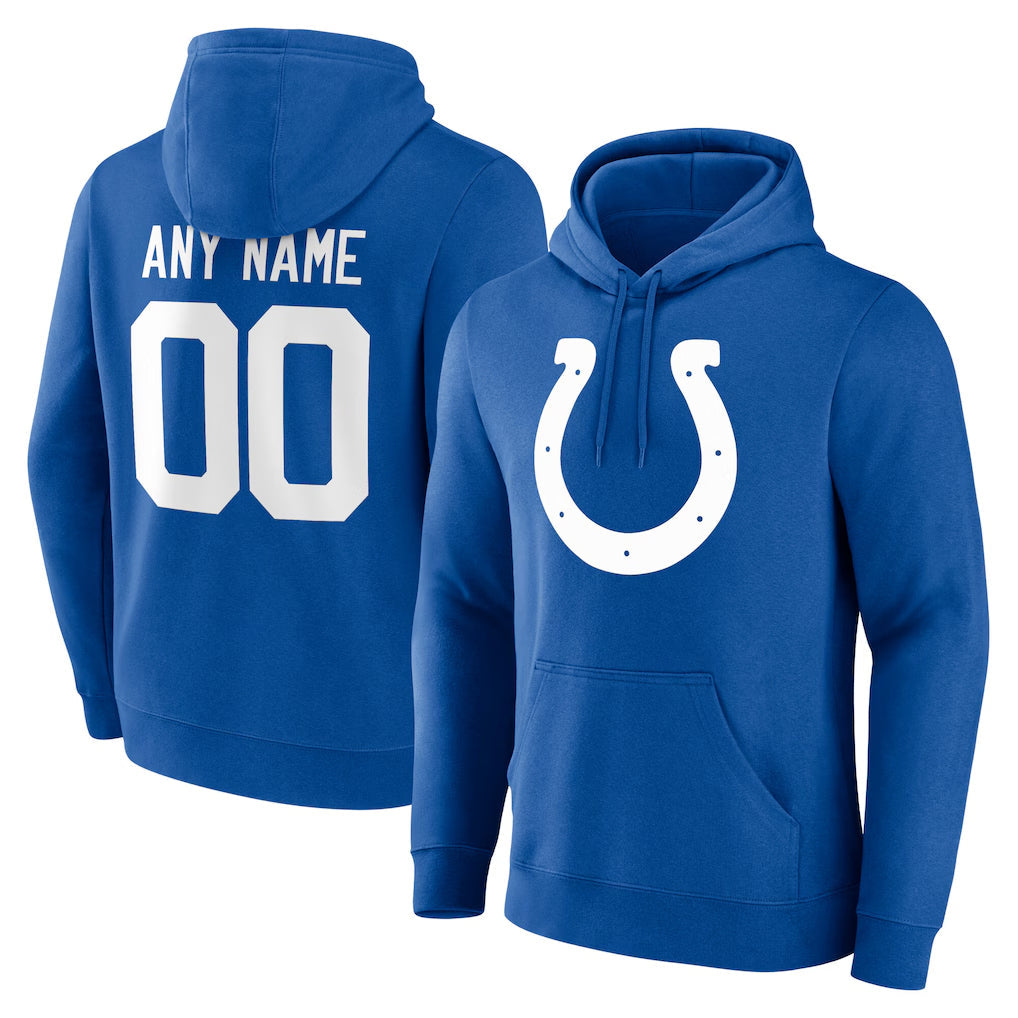 Pouc Custom IN.Colts Royal Pullover Hoodie Limited Any Name & Numbers Stitched Jerseys