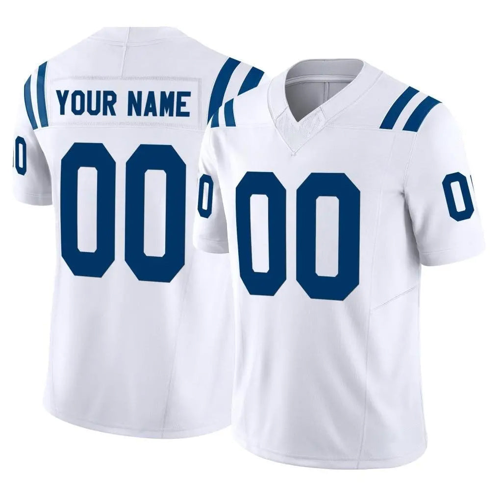 Pouc Custom IN.Colts White Limited Vapor F.U.S.E. Home Game Any Name & Numbers Stitched Jerseys