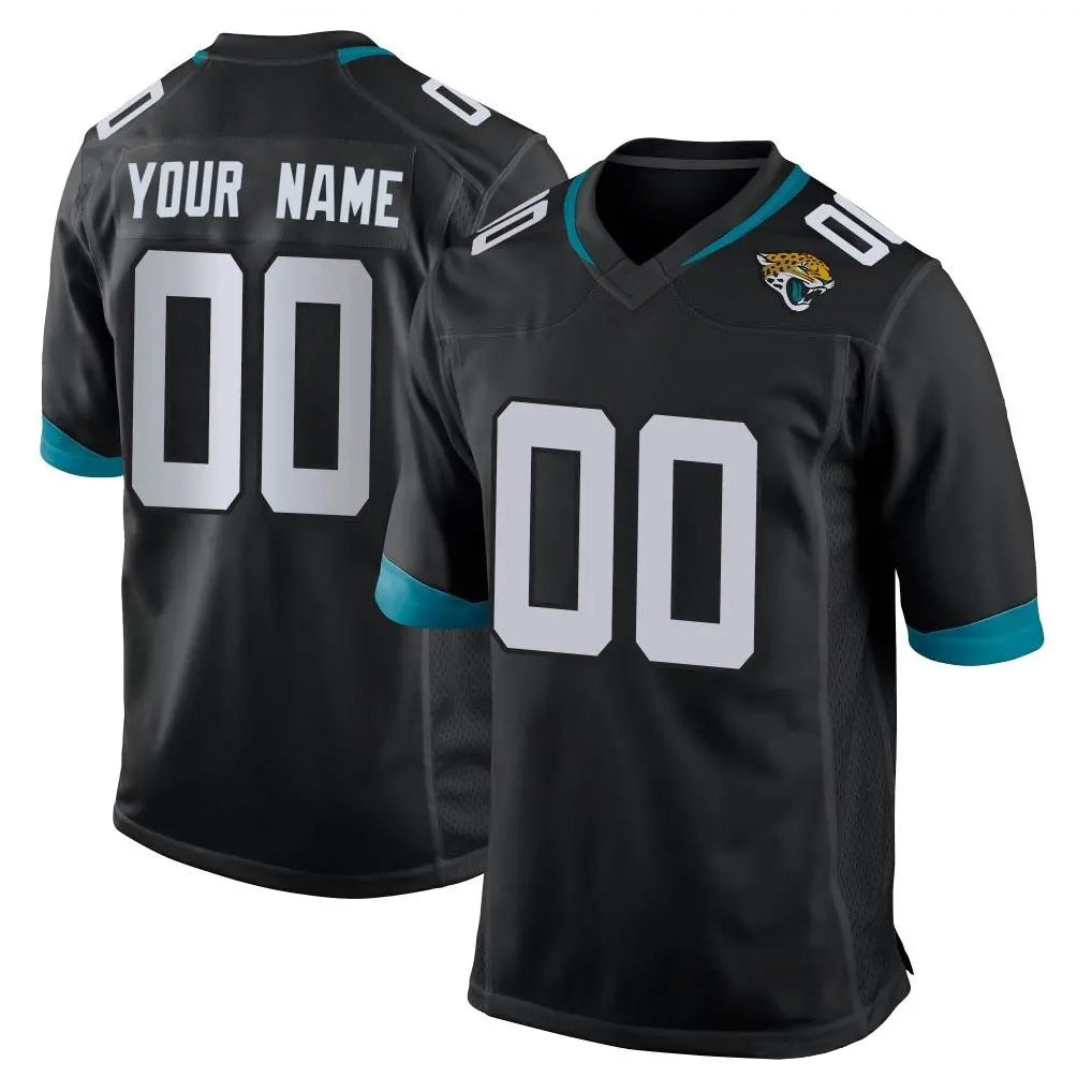 Pouc Custom J.Jaguars Black Home Game Any Name & Numbers Stitched Jerseys