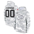 Pouc Custom KC.Chiefs Arctic Camo Salute to Service Hoodies Limited Game Any Name & Numbers Stitched Jerseys