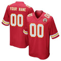 Pouc Custom KC.Chiefs Red Home Game Any Name & Numbers Stitched Jerseys