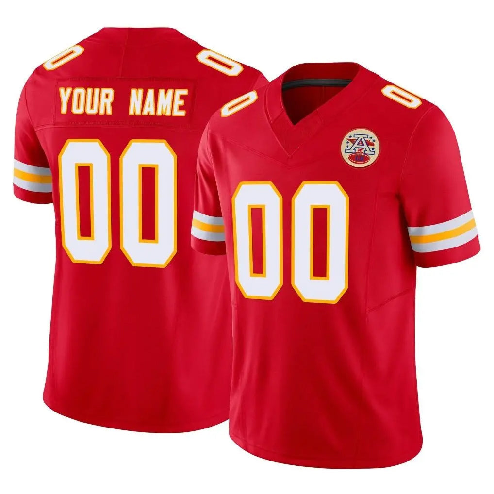 Pouc Custom KC.Chiefs Red Limited Vapor F.U.S.E. Home Game Any Name & Numbers Stitched Jerseys
