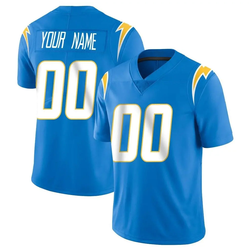 Pouc Custom LA.Chargers Blue Limited Vapor Untouchable Home Game Any Name & Numbers Stitched Jerseys