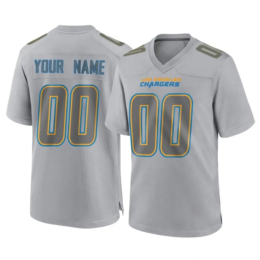 Pouc Custom LA.Chargers Gray Atmosphere Fashion Limited Game Any Name & Numbers Stitched Jerseys