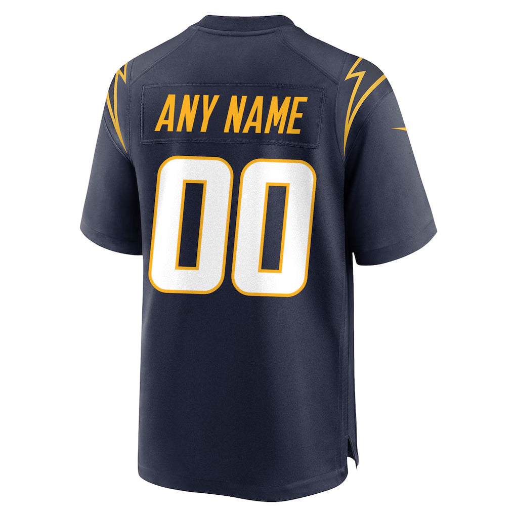 Pouc Custom LA.Chargers Navy Home Game Stitched Jerseys