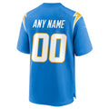 Pouc Custom LA.Chargers Powder Blue Home Game Stitched Jerseys