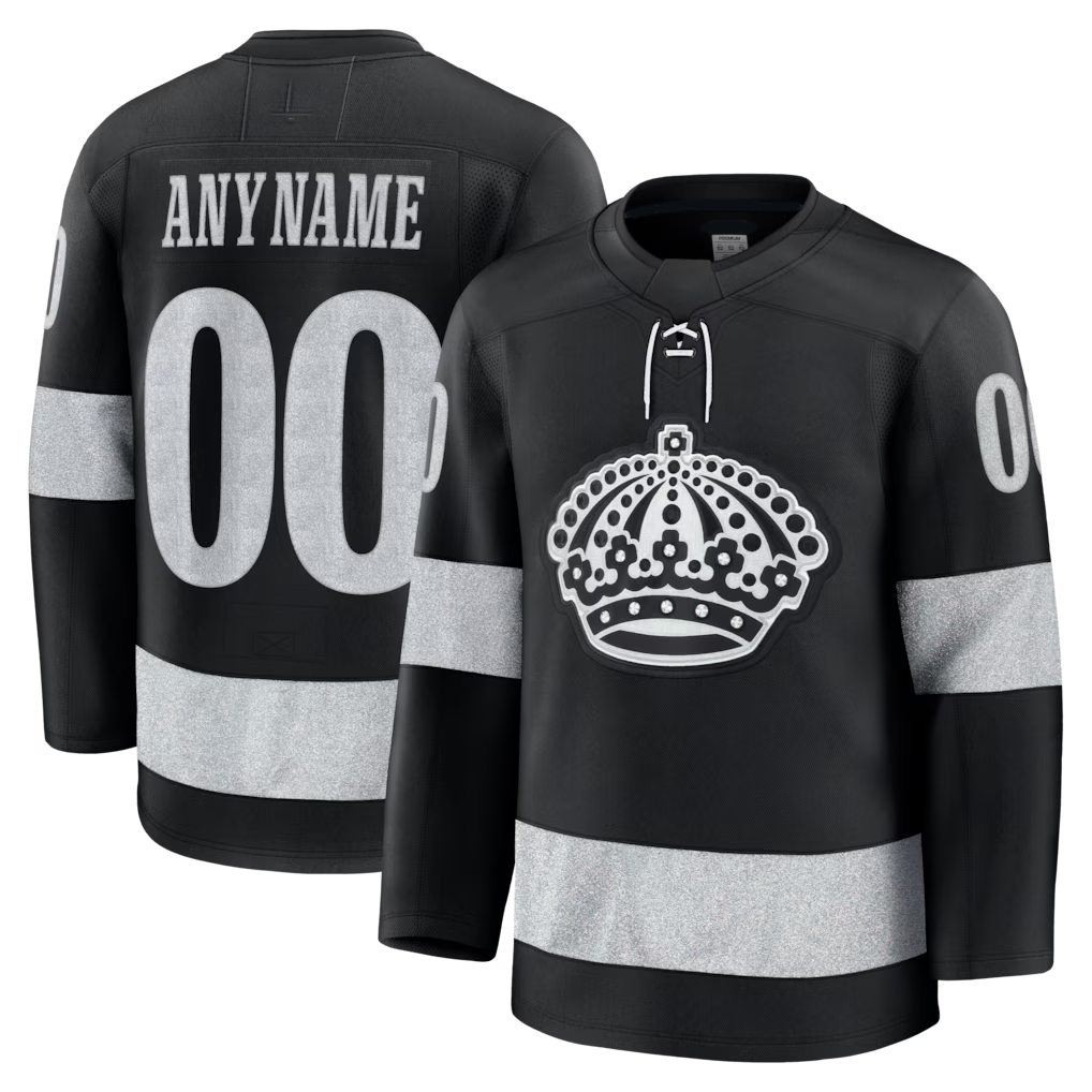 Pouc Custom LA.Kings Black Alternate Premium Jerseys