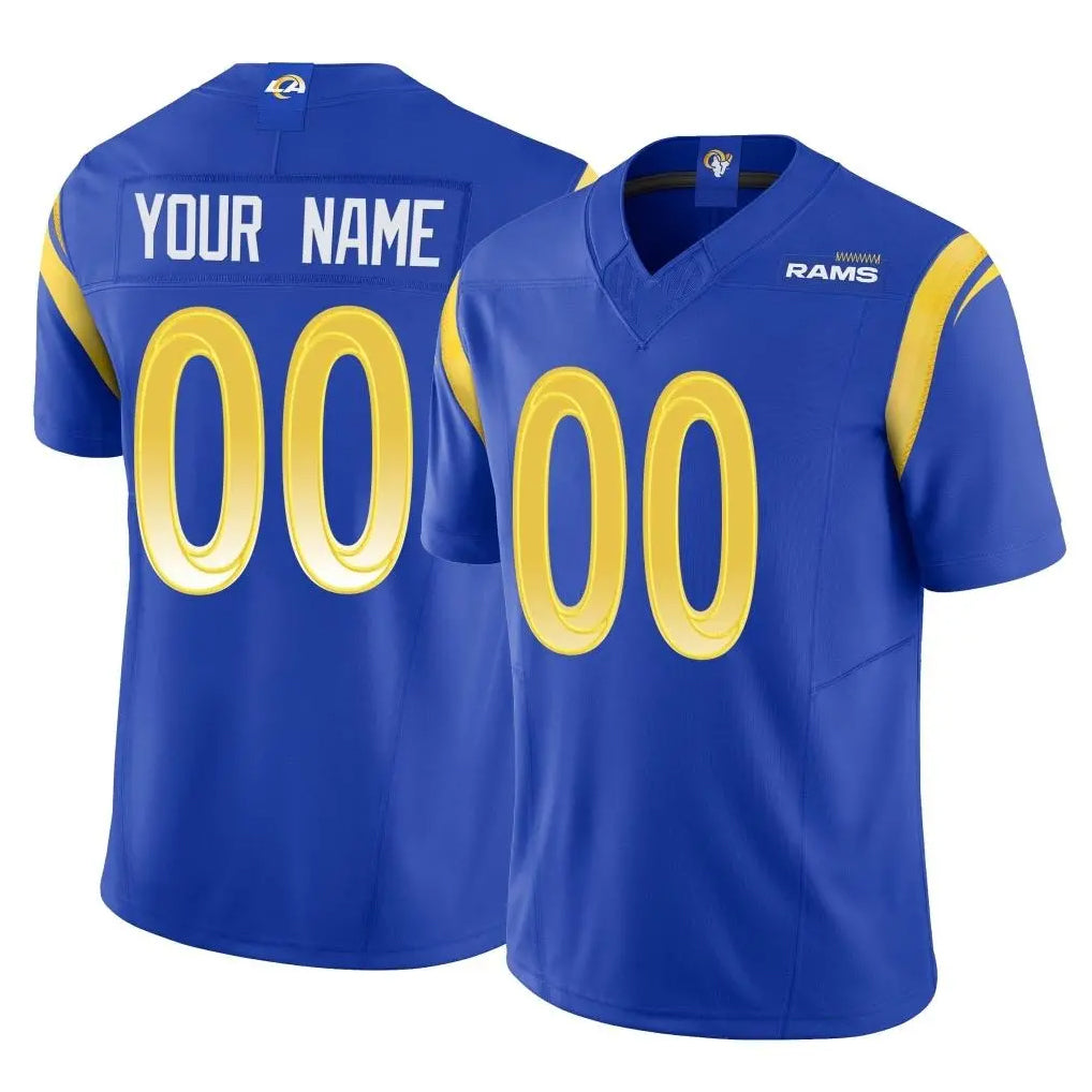 Pouc Custom LA.Rams Royal Limited Vapor F.U.S.E. Home Game Any Name & Numbers Stitched Jerseys