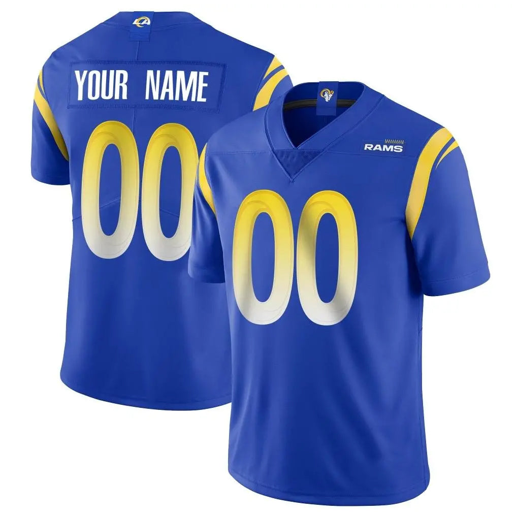 Pouc Custom LA.Rams Royal Limited Vapor Untouchable Home Game Any Name & Numbers Stitched Jerseys