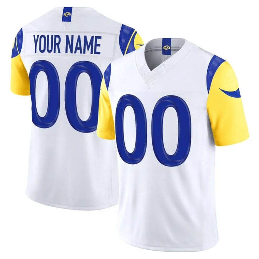 Pouc Custom LA.Rams White Vapor F.U.S.E. Limited Home Game Any Name & Numbers Stitched Jerseys