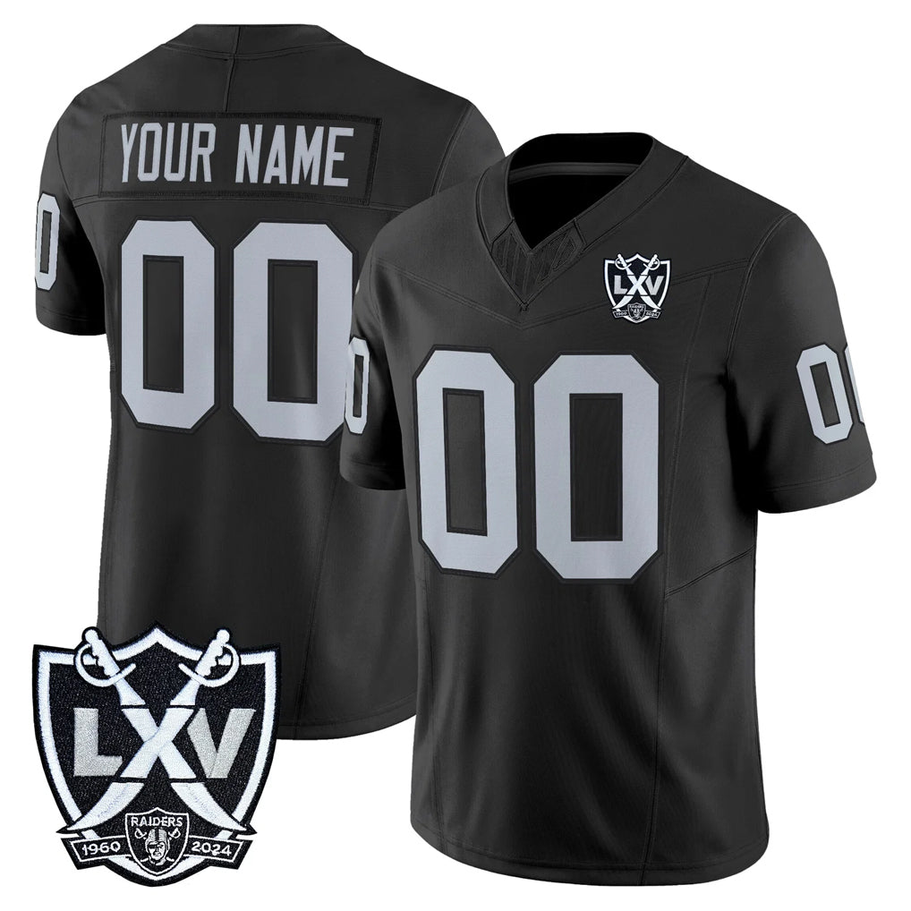 Pouc Custom LV.Raiders Black 2026 Vapor Limited Home Game Any Name & Numbers Stitched Jerseys