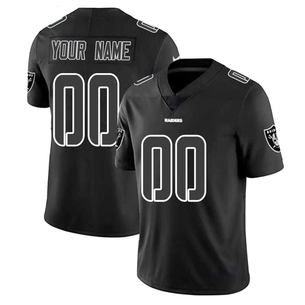 Pouc Custom LV.Raiders Black Limited Black Impact Home Game Any Name & Numbers Stitched Jerseys