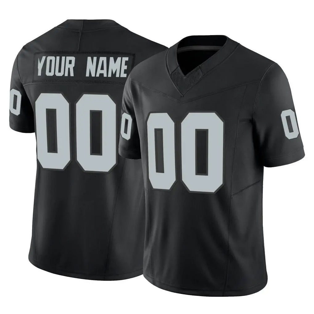 Pouc Custom LV.Raiders Black Limited Vapor F.U.S.E. Home Game Any Name & Numbers Stitched Jerseys