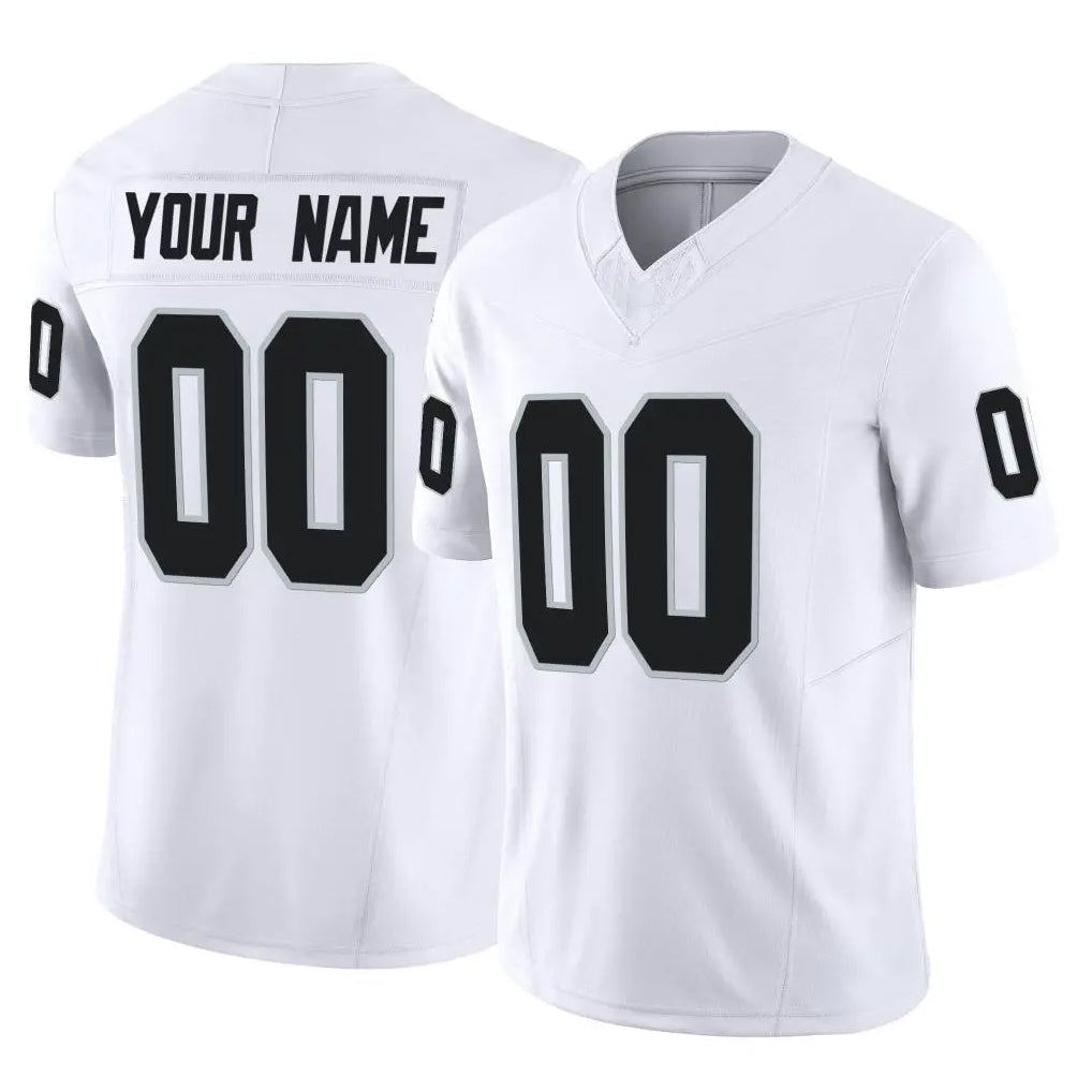 Pouc Custom LV.Raiders White Limited Vapor F.U.S.E. Home Game Any Name & Numbers Stitched Jerseys