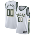 Pouc Custom M.Bucks White 2020-21 Swingman Custom Jerseys - Association Edition