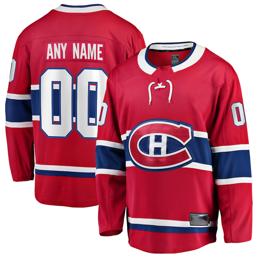 Pouc Custom M.Canadiens Red Home Breakaway Jerseys