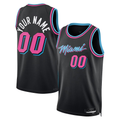 Pouc Custom M.Heat Black 202526 City Edition Swingman Jerseys