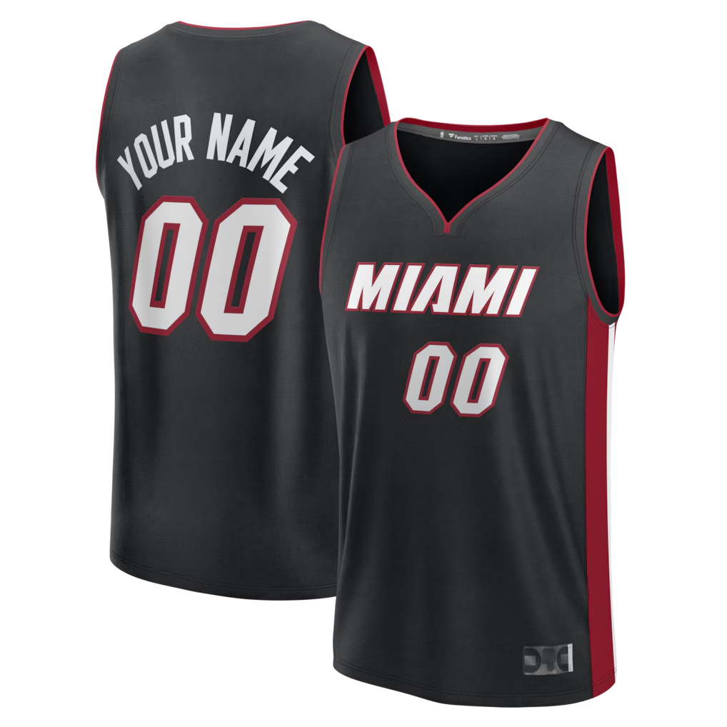 Pouc Custom M.Heat Black Fast Break Jerseys - Icon Edition