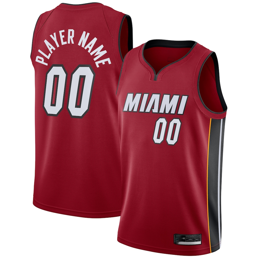 Pouc Custom M.Heat Jordan Brand Red Swingman Jerseys - Statement Edition