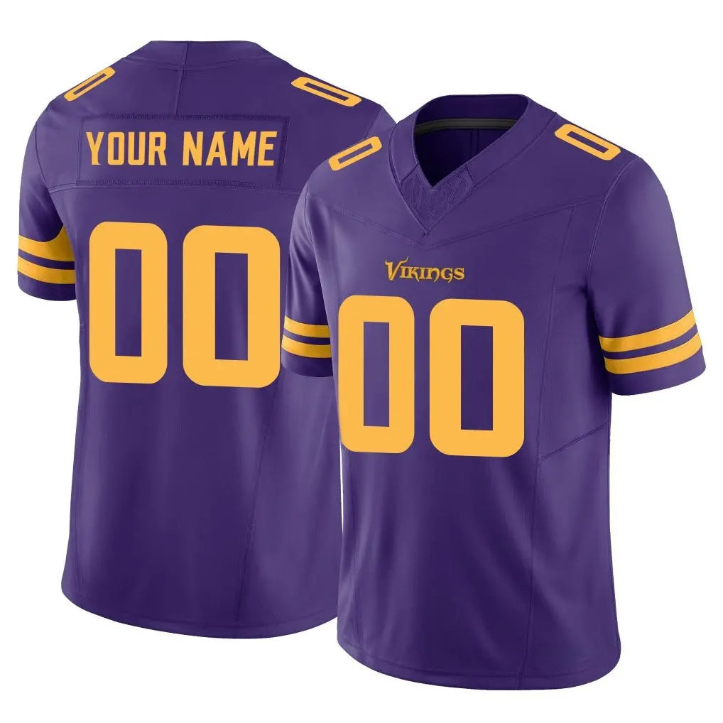 Pouc Custom MN.Vikings Purple Limited Alternate Vapor F.U.S.E. Home Game Any Name & Numbers Stitched Jerseys