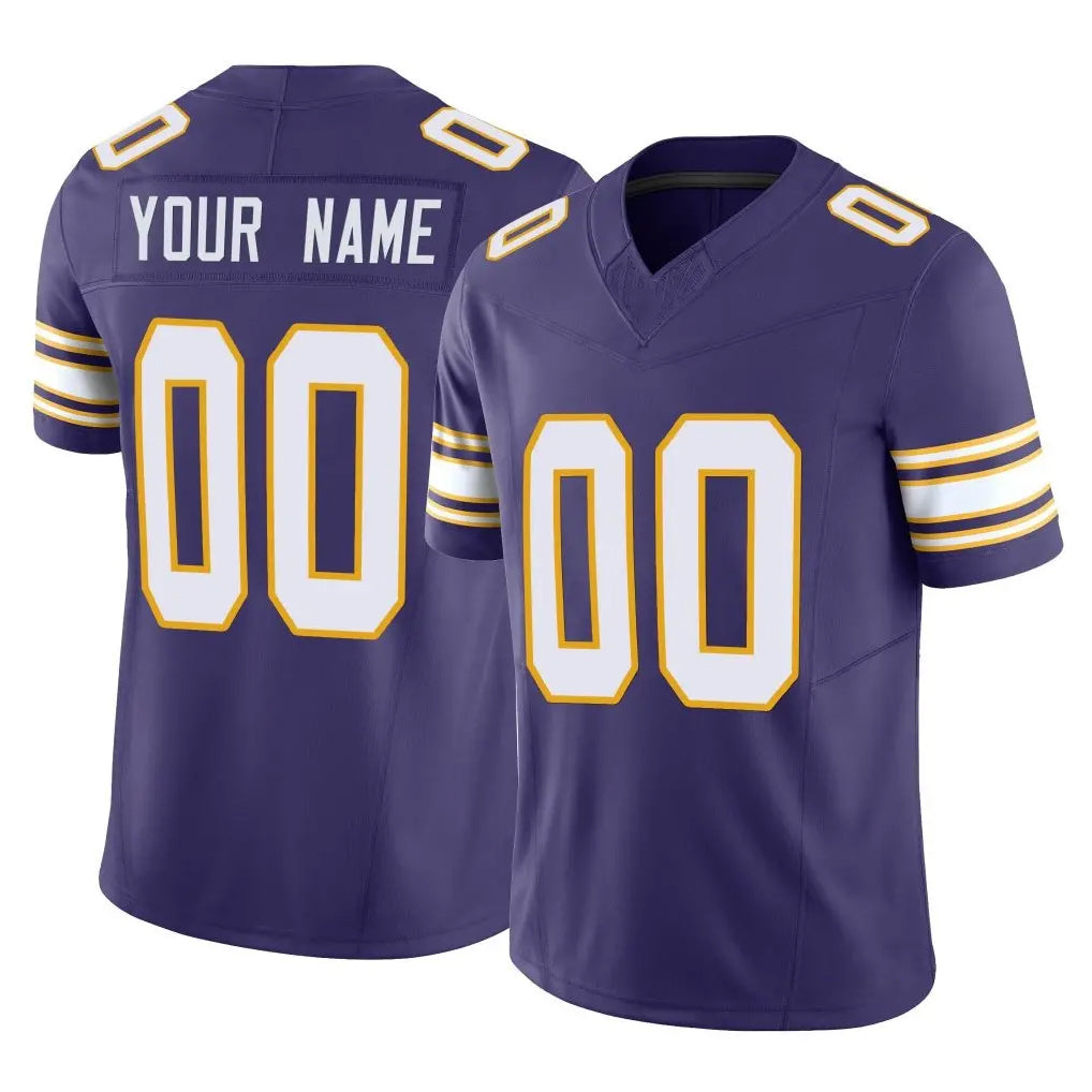 Pouc Custom MN.Vikings Purple Limited Classic Vapor F.U.S.E. Home Game Any Name & Numbers Stitched Jerseys