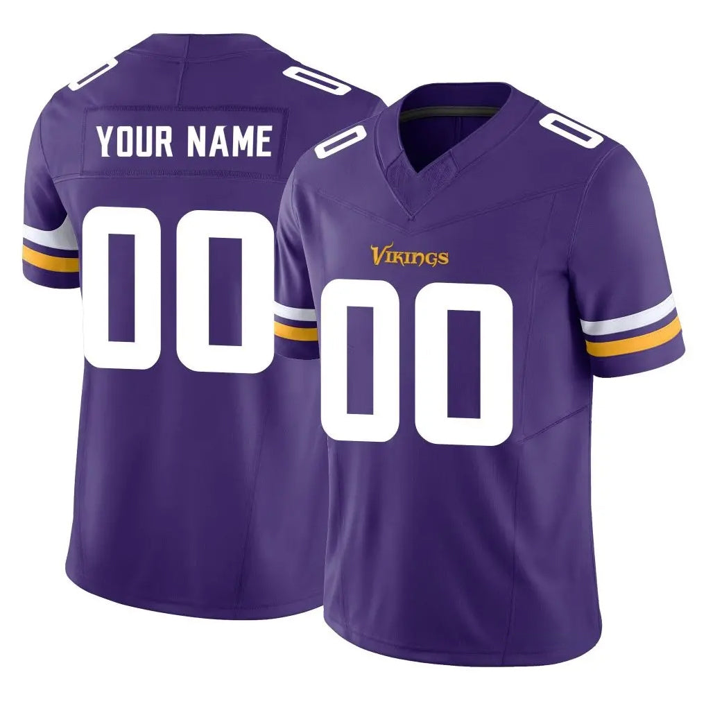 Pouc Custom MN.Vikings Purple Limited Vapor F.U.S.E. Home Game Any Name & Numbers Stitched Jerseys