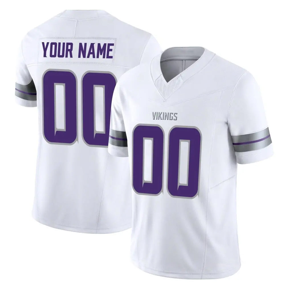 Pouc Custom MN.Vikings White Limited Alternate Vapor F.U.S.E. Home Game Any Name & Numbers Stitched Jerseys