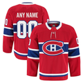 Pouc Custom Montreal Canadiens Red Home Authentic Pro Jerseys