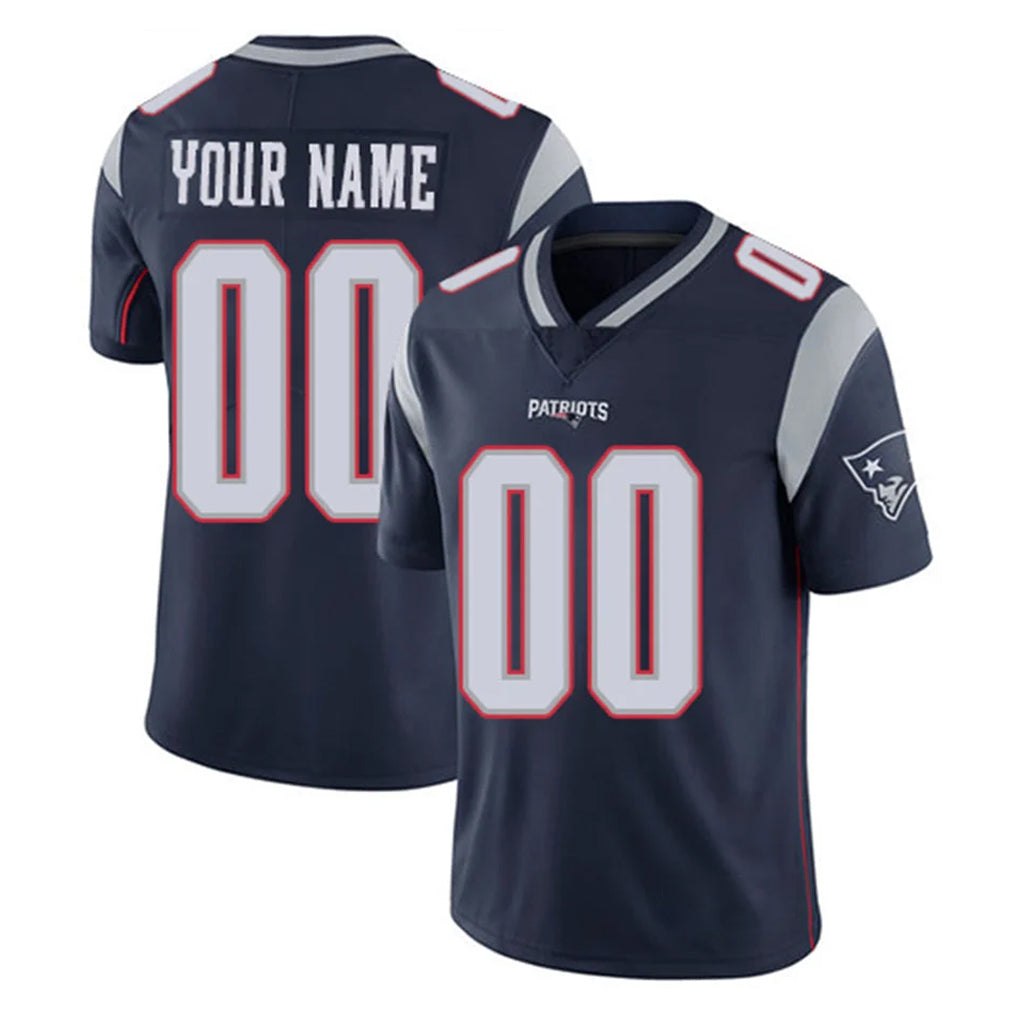 Pouc Custom NE.Patriots Navy Limited Vapor Home Game Any Name & Numbers Stitched Jerseys
