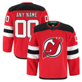 Pouc Custom N.Jersey Devils Red Home Authentic Pro Jerseys