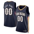 Pouc Custom NO.Pelicans Navy 2022-2023 Swingman Stitched Jerseys- Icon Edition