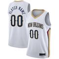 Pouc Custom NO.Pelicans White 2020-2021 Swingman Stitched Jerseys- Association Edition