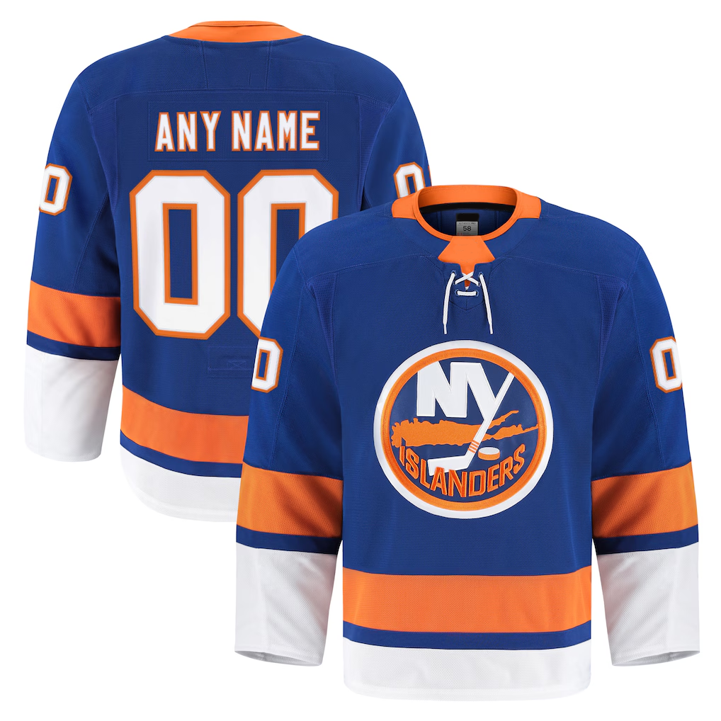 Pouc Custom NY.Islanders Royal Home Authentic Pro Jerseys