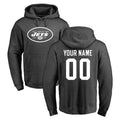 Pouc Custom NY.Jets Gray Pullover Hoodies Limited Game Any Name & Numbers Stitched Jerseys