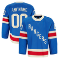 Pouc Custom NY.Rangers Blue Centennial Authentic Pro Jerseys