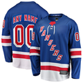 Pouc Custom NY.Rangers Blue Home Breakaway Jerseys