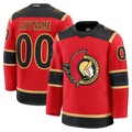 Pouc Custom O.Senators Red Alternate Premium Jerseys