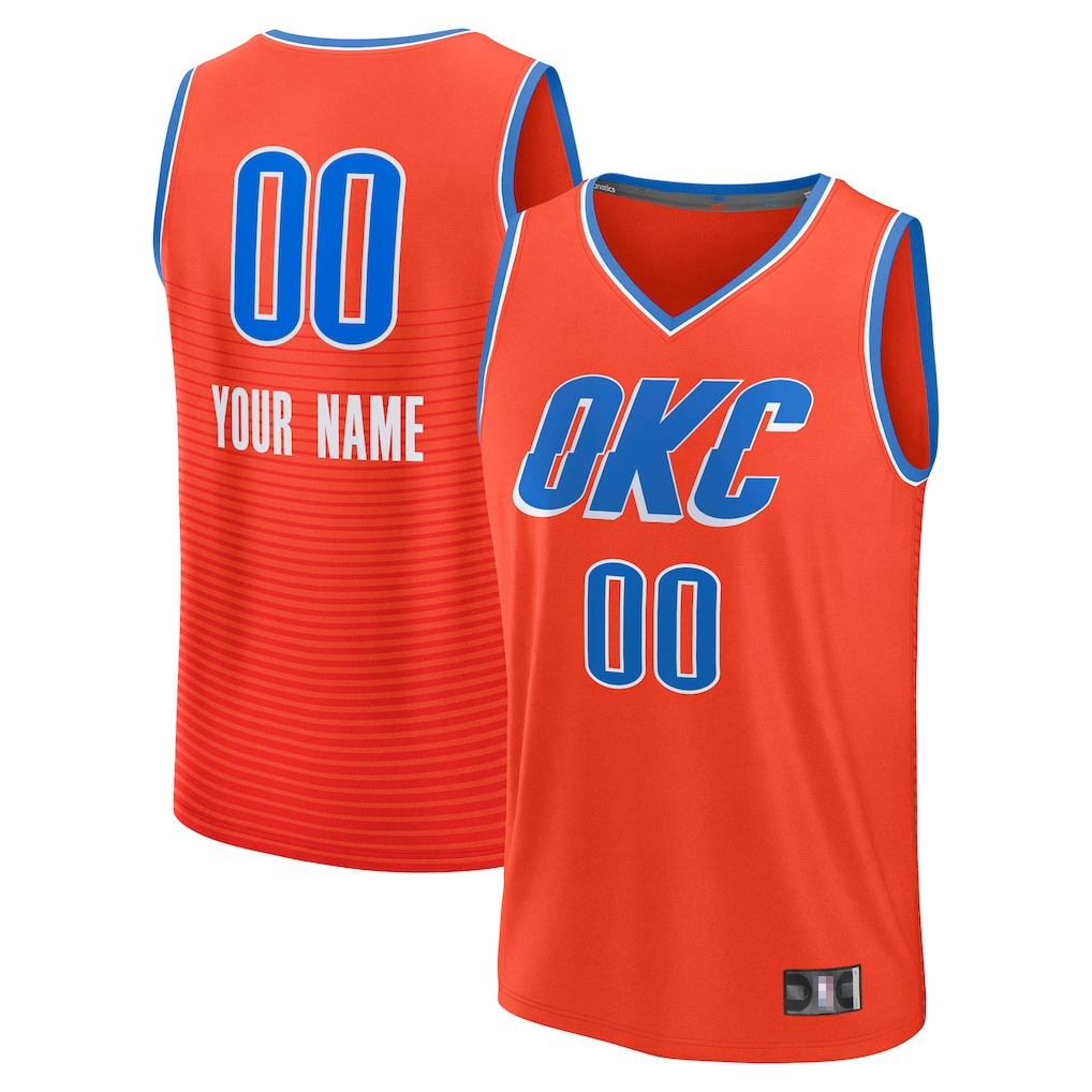 Pouc Custom OC.Thunder Orange Swingman Stitched Jerseys - Icon Edition
