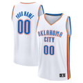 Pouc Custom OC.Thunder White Fast Break Stitched Jerseys- Association Edition