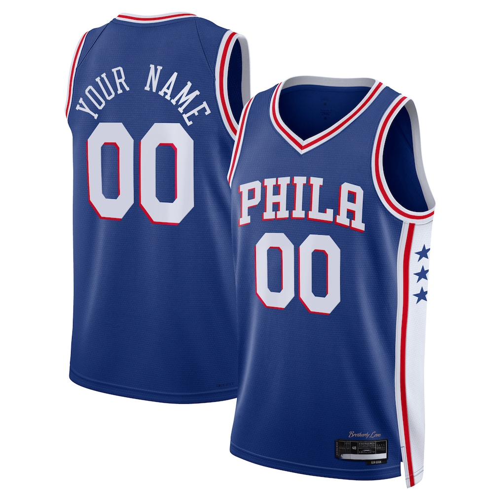 Pouc Custom P.76ers Royal 2022-23 Swingman Jerseys - Icon Edition