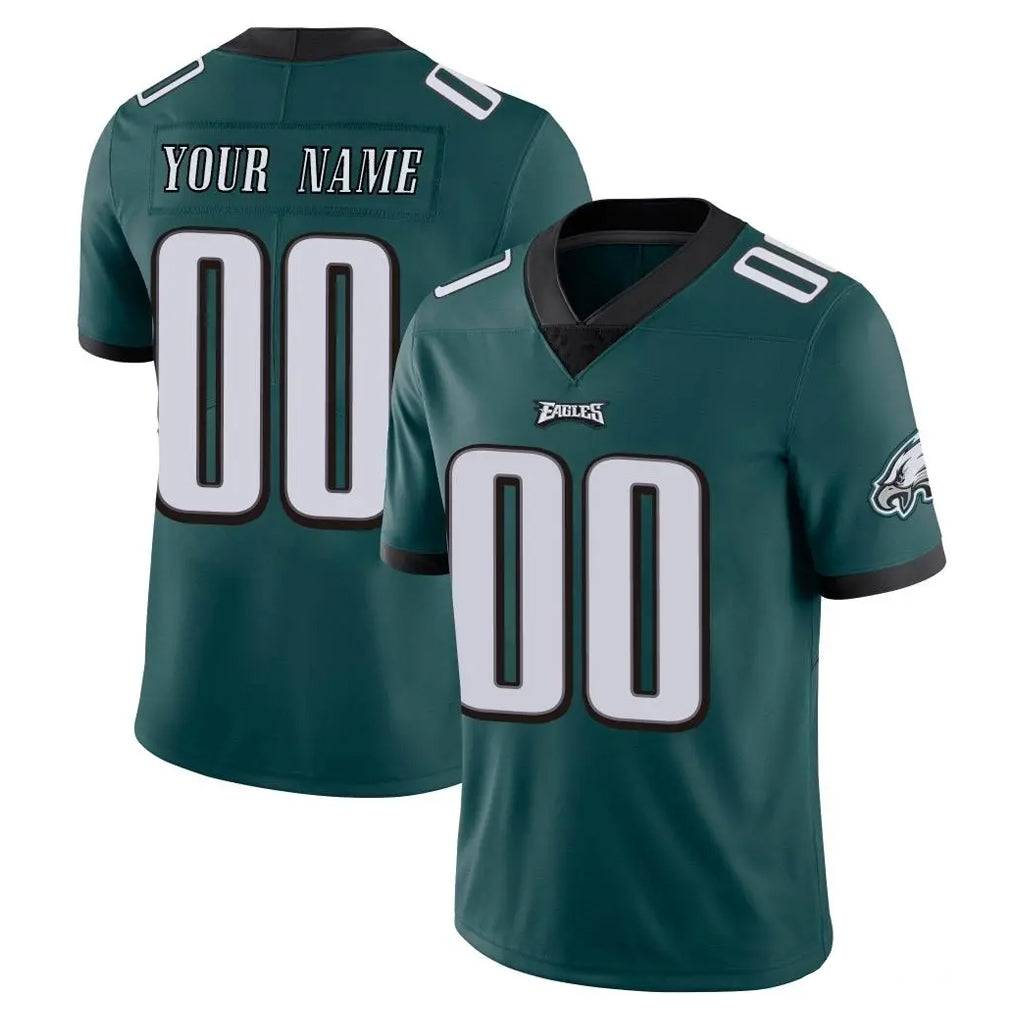 Pouc Custom P.Eagles Team Color Green Vapor Untouchable Home Game Any Name & Numbers Stitched Jerseys