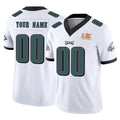 Pouc Custom P.Eagles White Limited Vapor F.U.S.E. Super Bowl LIX Home Game Any Name & Numbers Stitched Jerseys