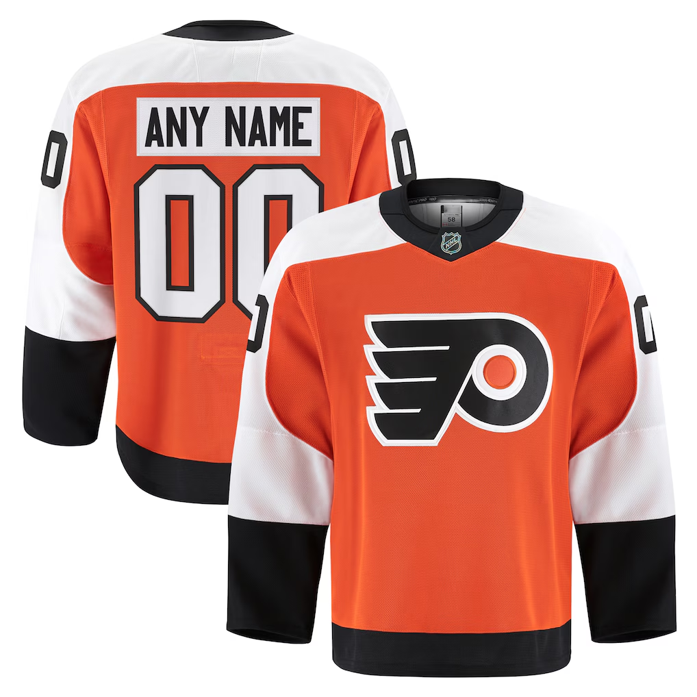 Pouc Custom P.Flyers Orange Home Authentic Pro Jerseys