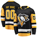 Pouc Custom P.Penguins Black Home Breakaway Jerseys