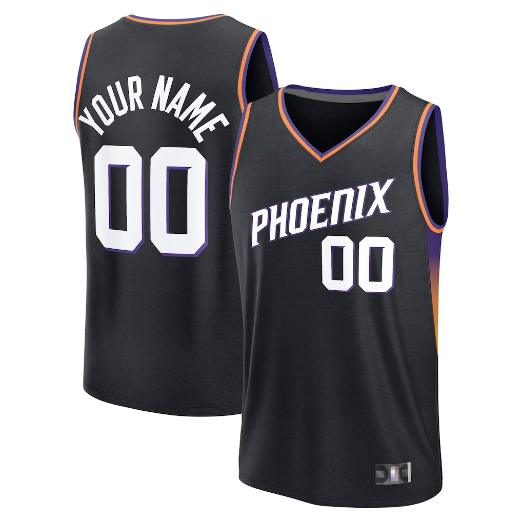 Pouc Custom P.Suns Fanatics Black Fast Break Jerseys - Icon Edition