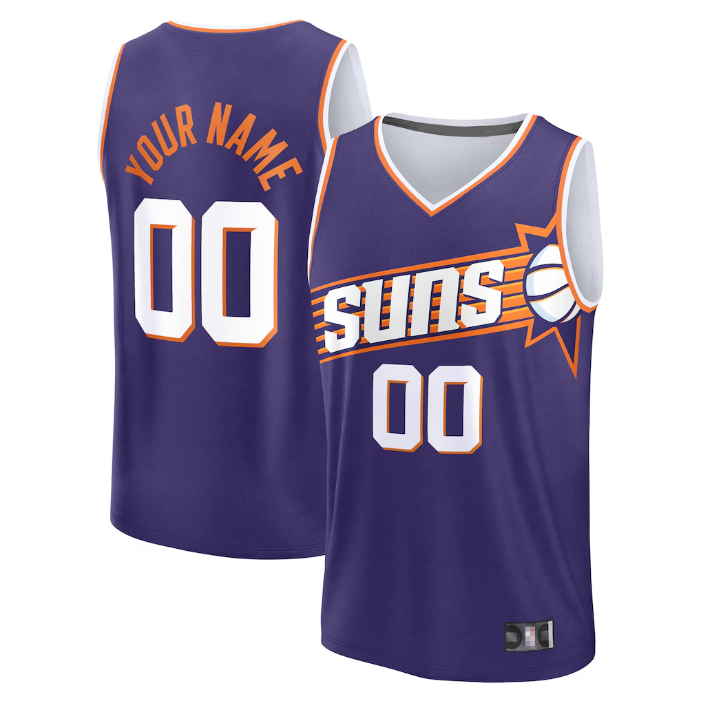 Pouc Custom P.Sunss Fanatics Purple Fast Break Jerseys - Icon Edition