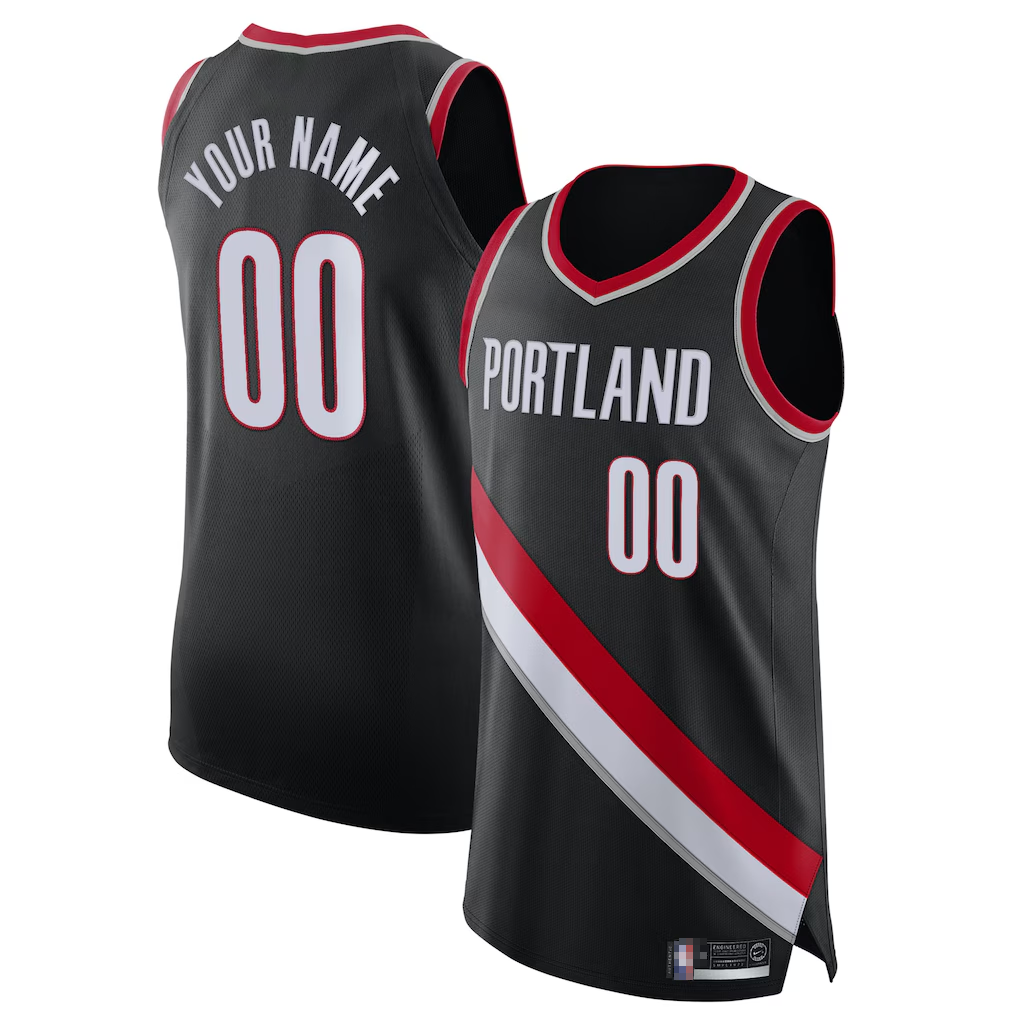 Pouc Custom PT.Blazers Black 2020-2021 Authentic Jerseys - Icon Edition
