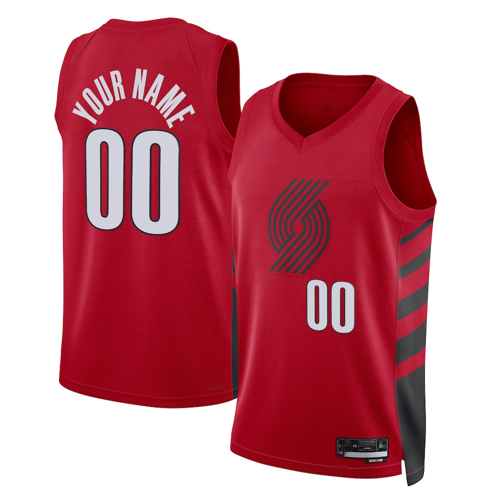 Pouc Custom PT.Blazers Red 2022-2023 Swingman Jerseys - Statement Edition