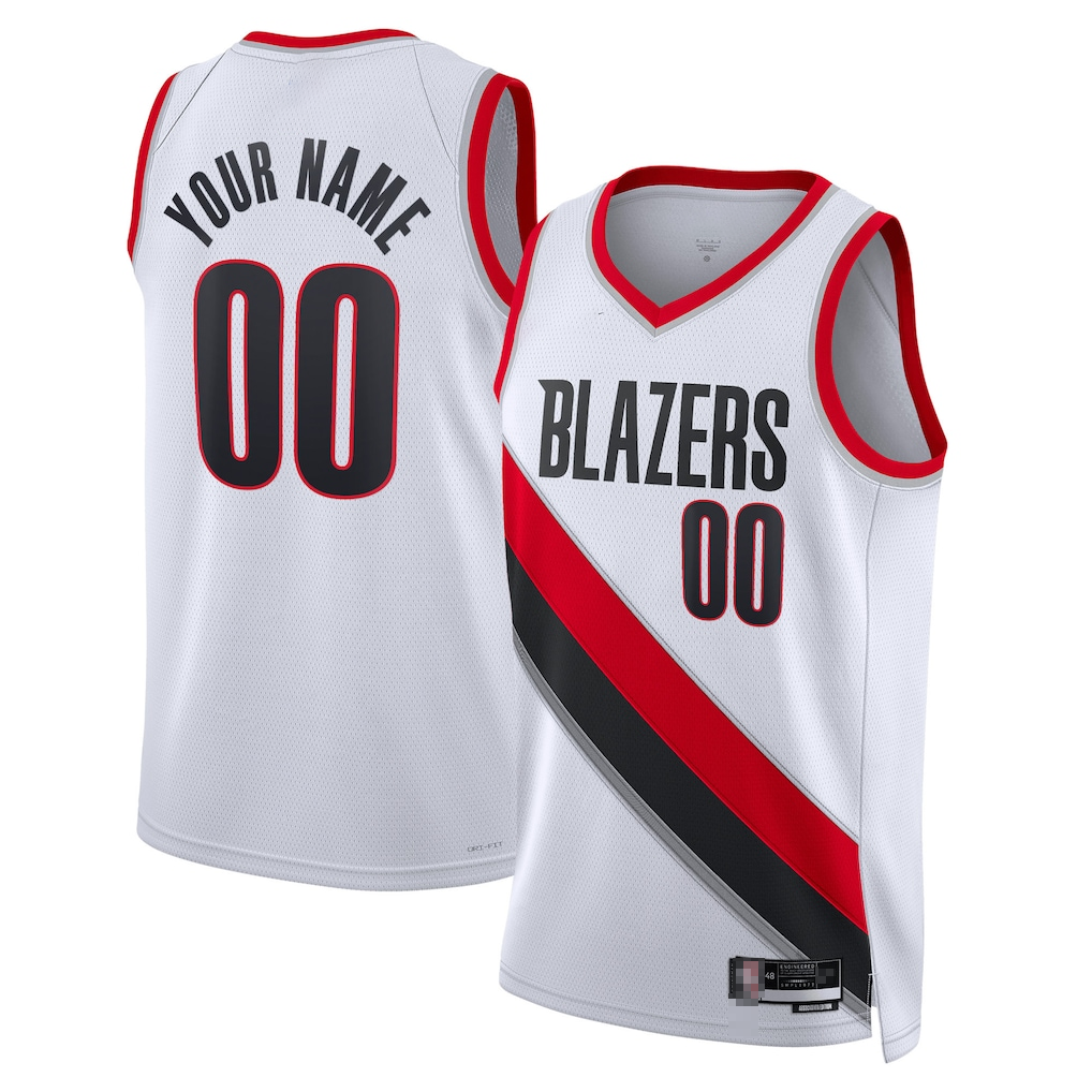 Pouc Custom PT.Blazers White Swingman Jerseys - Association Edition