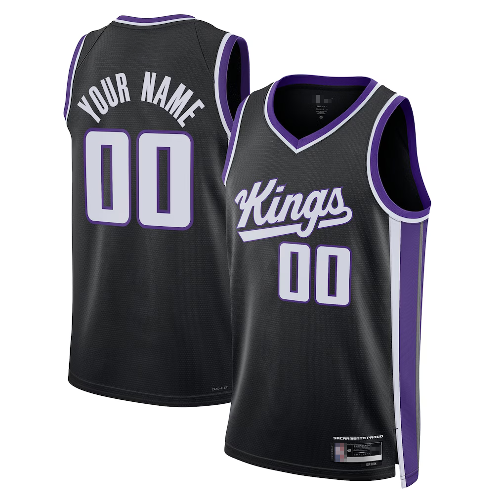 Pouc Custom S.Kings Black Swingman Jerseys - Icon Edition